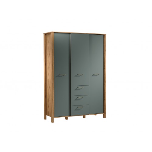 Skapis INDYGO S3D3S, zaļš
